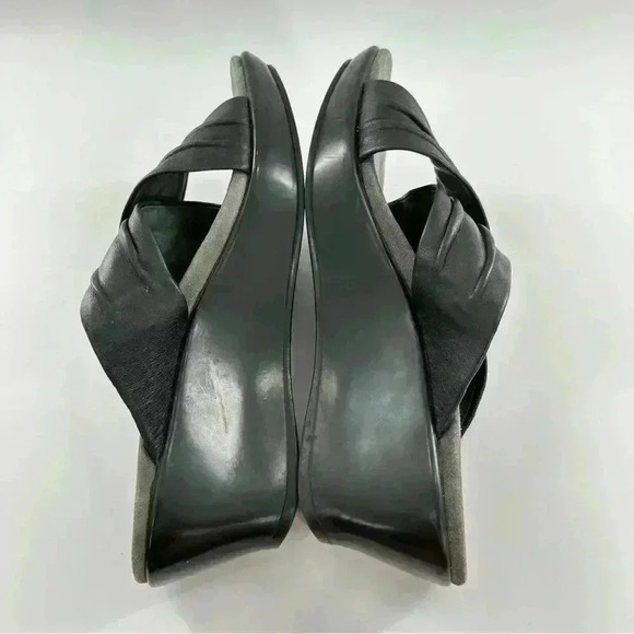 Dansko Avalon size 38 7.5-8 black leather wedge platforms comfort orthopedic - Picture 5 of 16